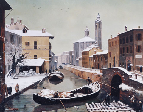 “Navigli sotto la neve”